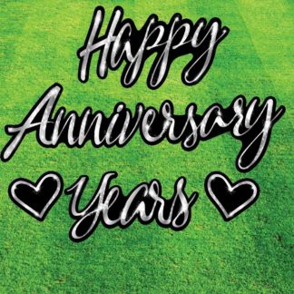 Silver Sparkler Happy Anniversary Yard Party