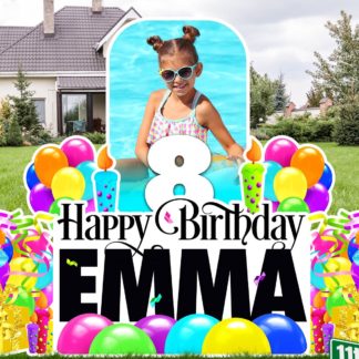 Personalized Photo Birthday DIY Signs