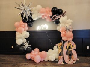 6.5 ft Hoop w/Balloons Backdrop Upgrade